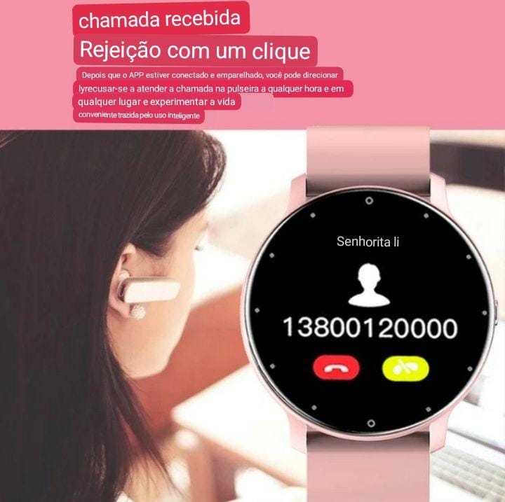 Smartwatch esportivo FlexTime ( à prova d'água) Conexão Bluetooth