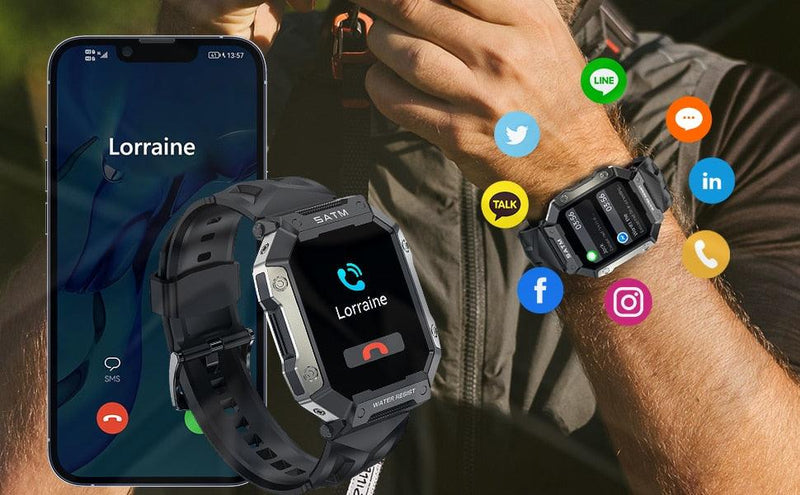 SENBONO PULSE TECH pressão arterial relógio inteligente masculino militar - Relowear